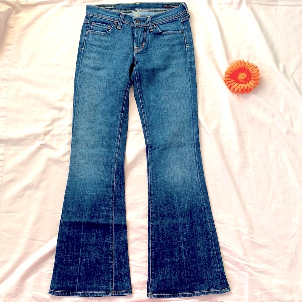 Citizens of humanity Ingrid stretch low rise flared denim, size 24